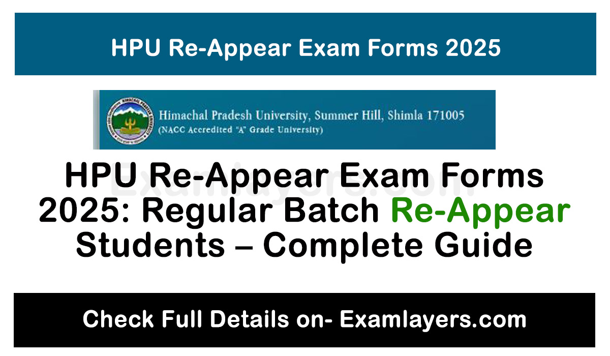 HPU Re-Appear Exam Forms