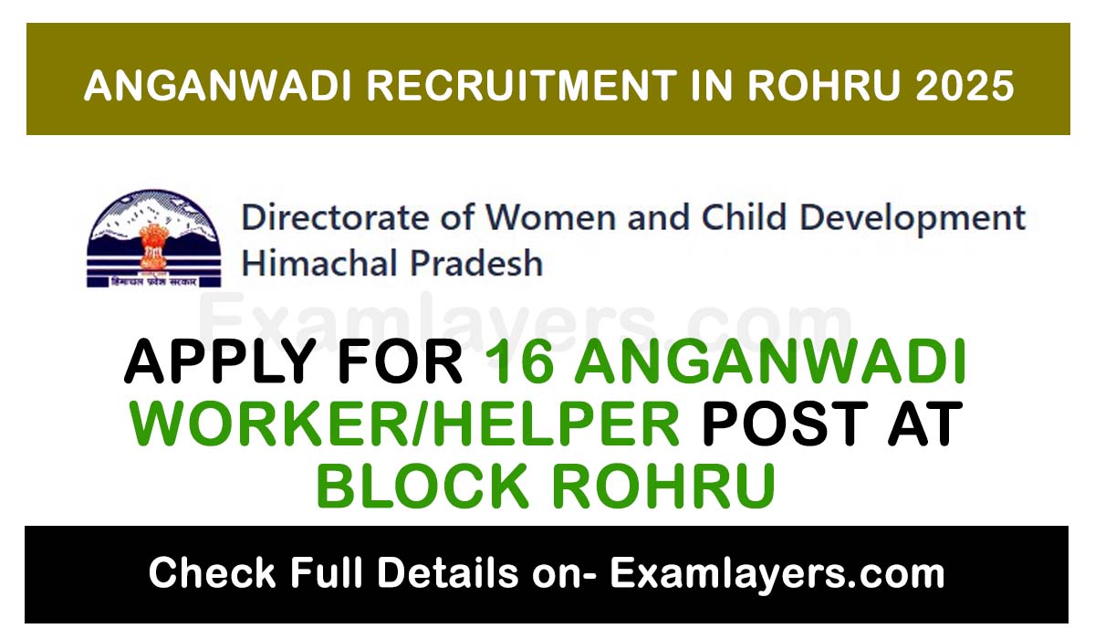 ANGANWADI RECRUITMENT IN ROHRU