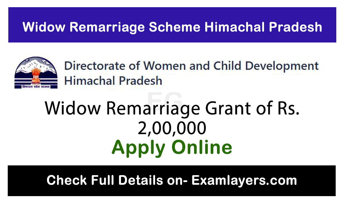 Widow Remarriage Scheme Himachal Pradesh